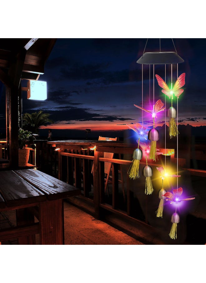 Solar Wind Bell Lamp Multicolour