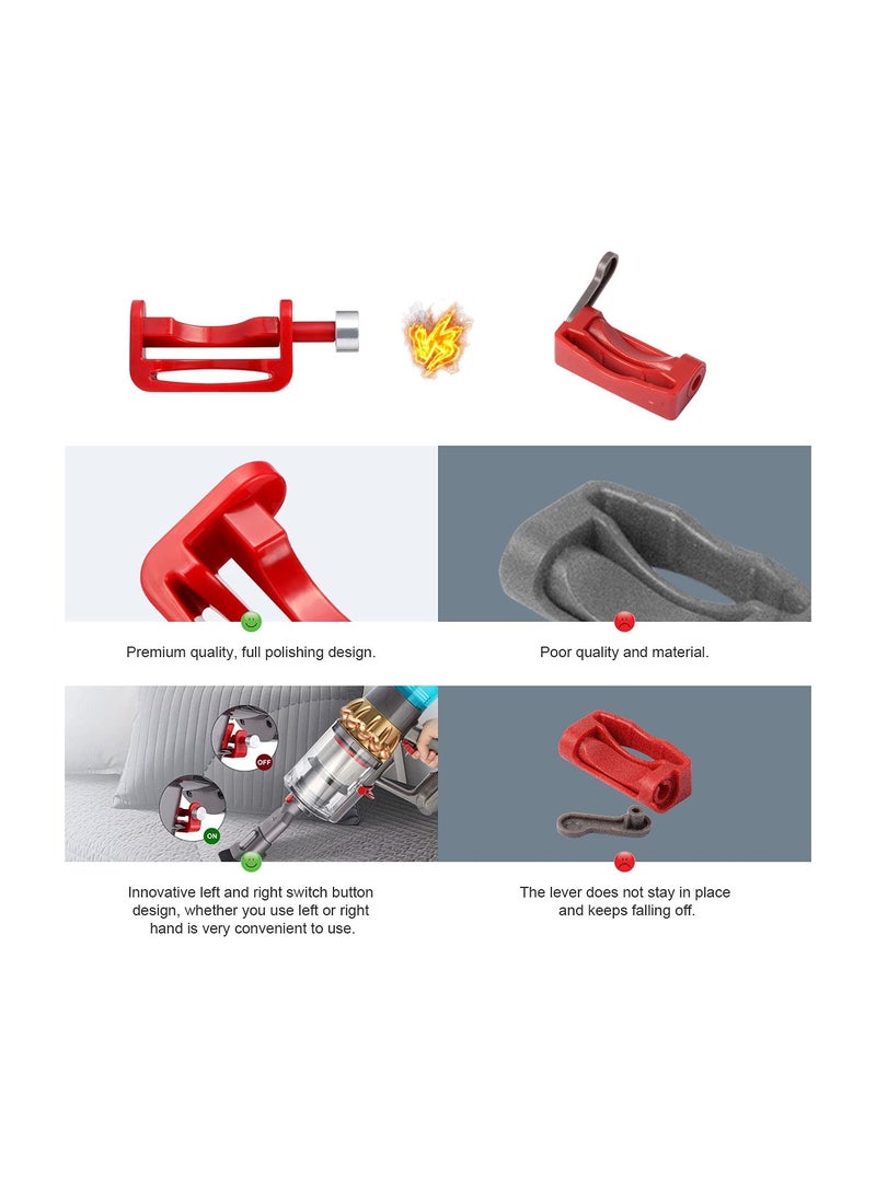 Trigger Lock, Fit for Dyson V6 V7 V8 V10 V11 V15 Detect Absolute Animal Motorhead Vacuum Cleaner, Power Button Attachments, Free Your Finger (Not for Outsize)