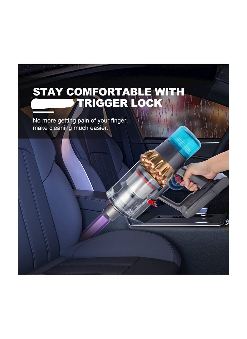 Trigger Lock, Fit for Dyson V6 V7 V8 V10 V11 V15 Detect Absolute Animal Motorhead Vacuum Cleaner, Power Button Attachments, Free Your Finger (Not for Outsize)