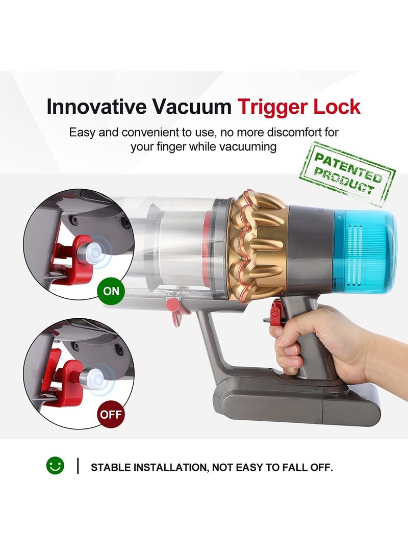 Trigger Lock, Fit for Dyson V6 V7 V8 V10 V11 V15 Detect Absolute Animal Motorhead Vacuum Cleaner, Power Button Attachments, Free Your Finger (Not for Outsize)