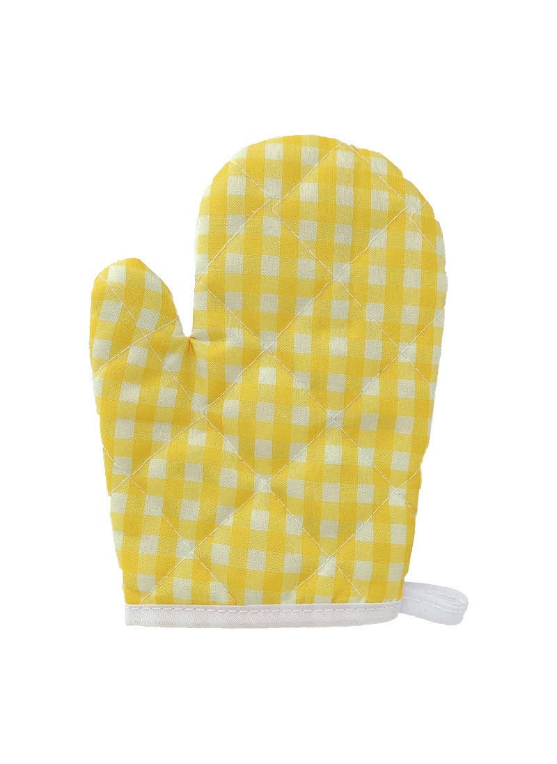 New red plaid children microwave oven anti-high temperature heat insulation gloves kitchen baking oven anti-scald gloves wholesale Golden Lattice