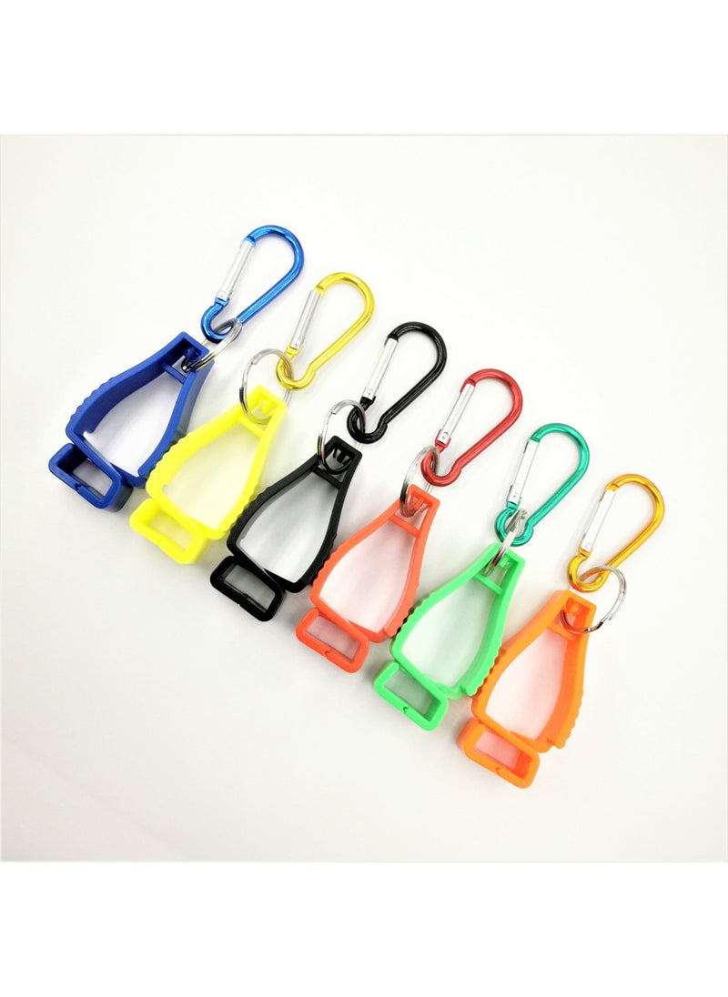 [Factory Outlet] metal buckle gloves clip storage gloves anti-lost hot-selling Sky Blue