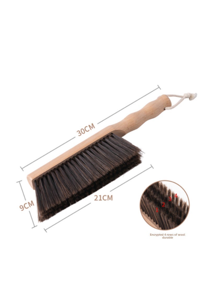 Bed Sweeping Brush Beech Straight Handle Soft Wool Dust Cleaning Brush Leather Sofa Bed Brush Wedding Bedroom Household bed brush with round handle bed brush with round handle