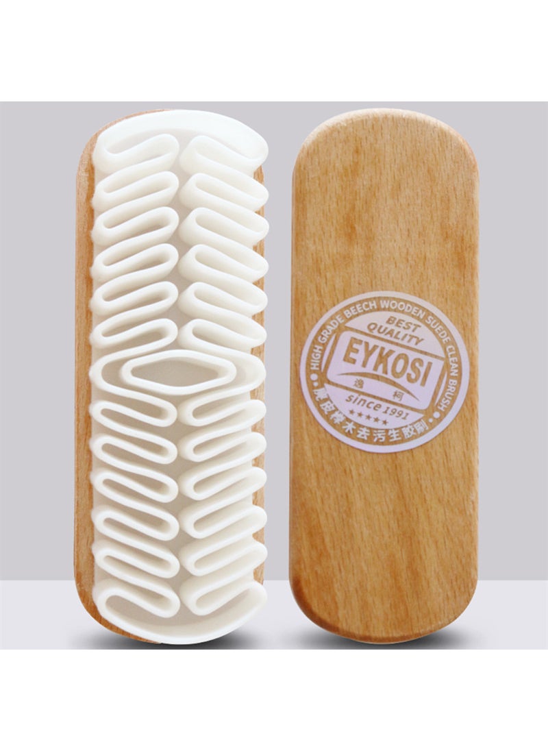 1 x 5 pcs Suede Leather Cleaning Brush for Shoes Care Yike raw rubber brush is installed independently