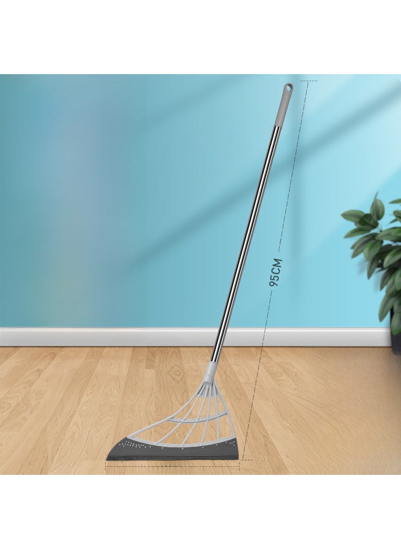 Sleek Dual-Tone Broom and Dustpan Set Black technology scraper single (color random)