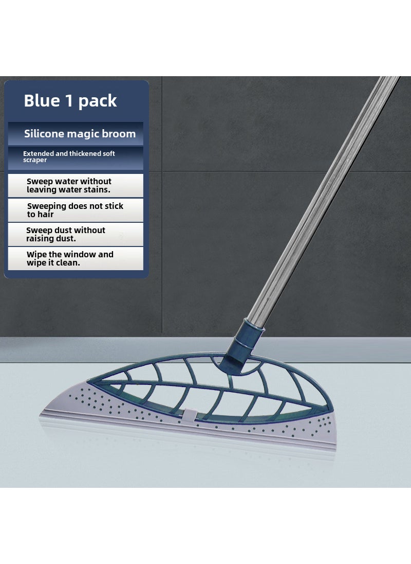 Magic Silicone Broom Sweeper Household Water Squeegee Blue