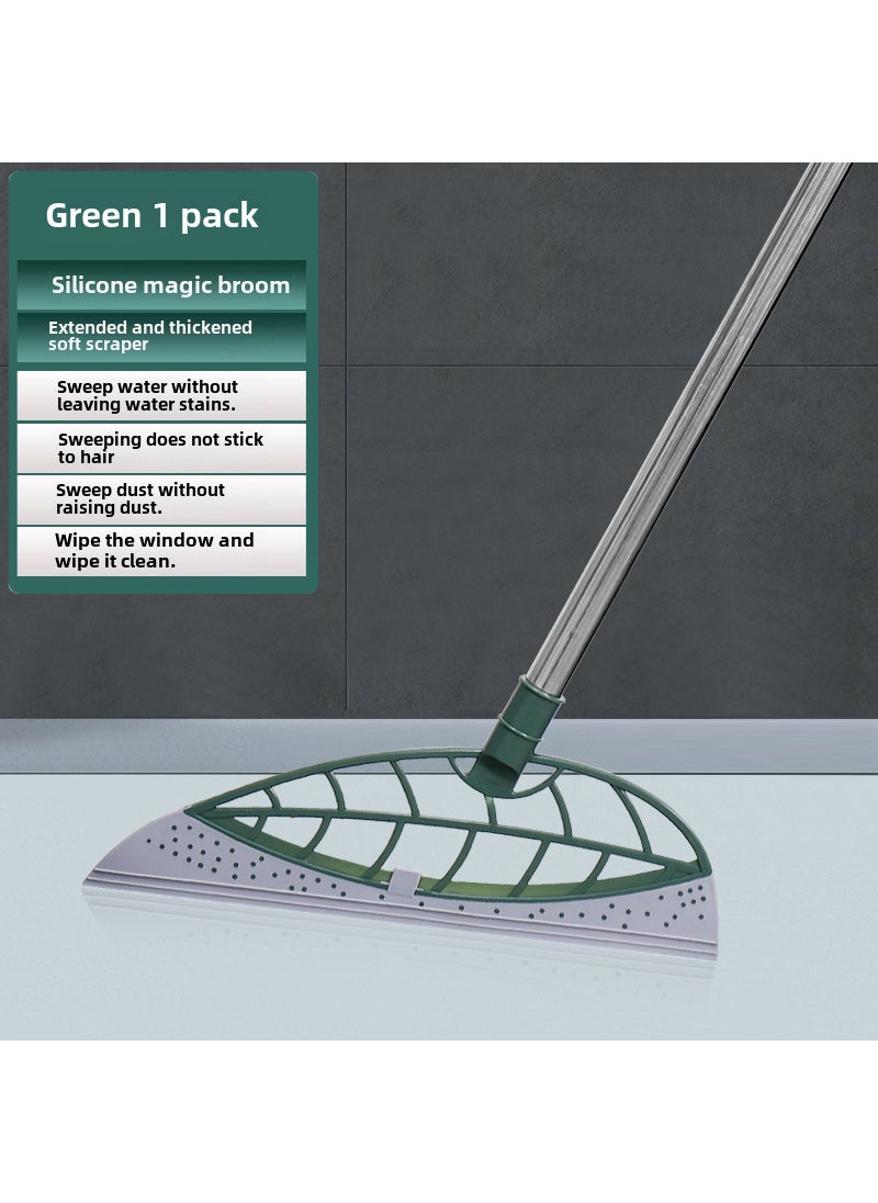 Magic Silicone Broom Sweeper Household Water Squeegee Green