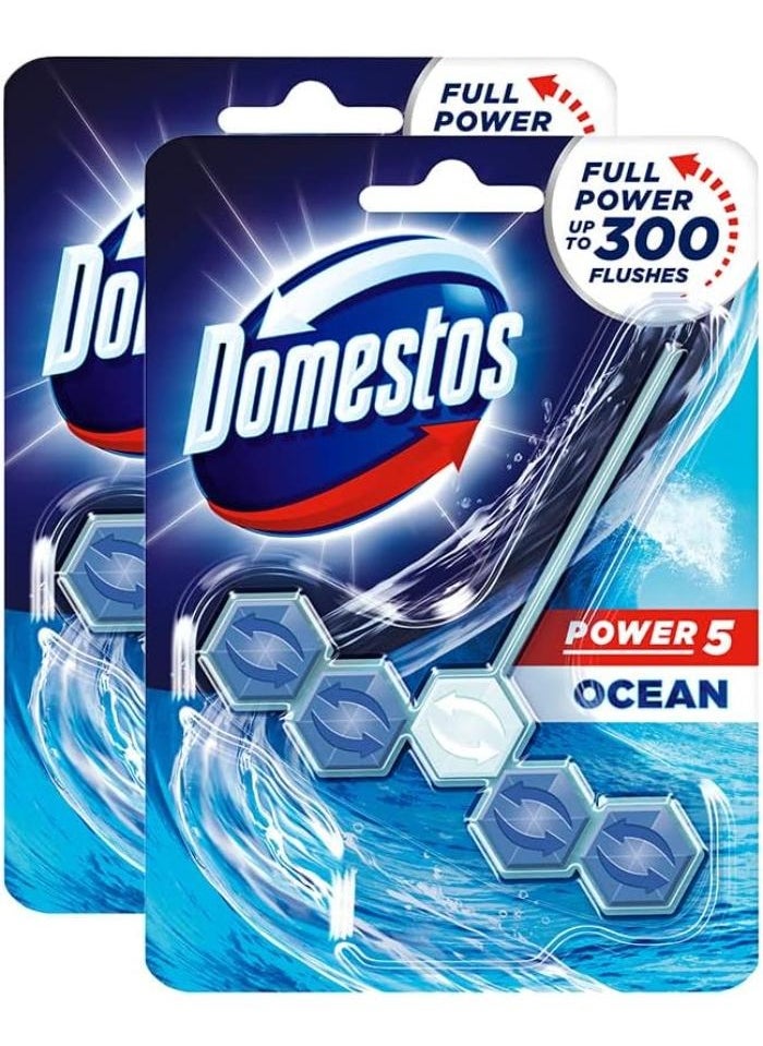 Domestos Power 5 Ocean Toilet Rim Block 55gm