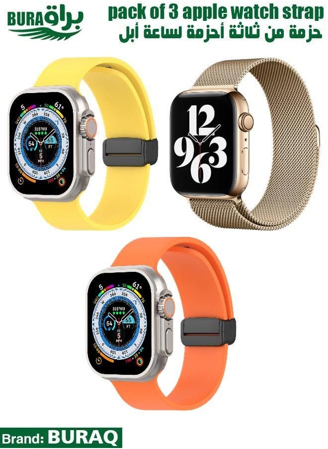 Apple Watch Band Strap For Apple Watch Ultra 2/Ultra 49mm, Series 10 46mm, 9/8/7 45mm, SE2/SE/6/5/4 44mm, 3/2/1 42mm