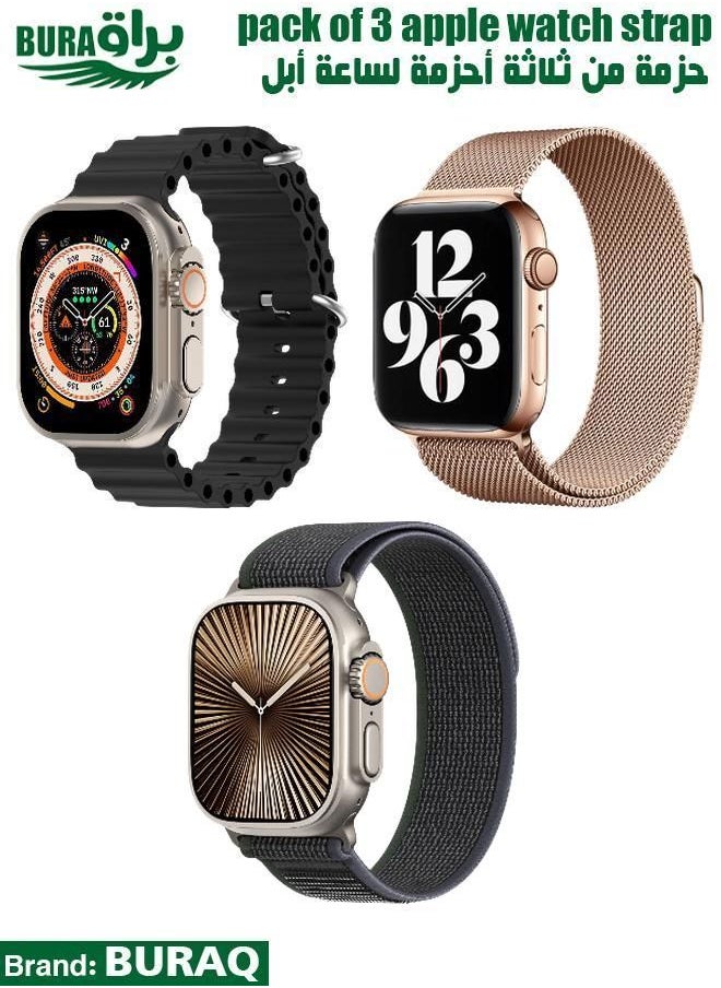 Apple Watch Band Strap For Apple Watch Ultra 2/Ultra 49mm, Series 10 46mm, 9/8/7 45mm, SE2/SE/6/5/4 44mm, 3/2/1 42mm