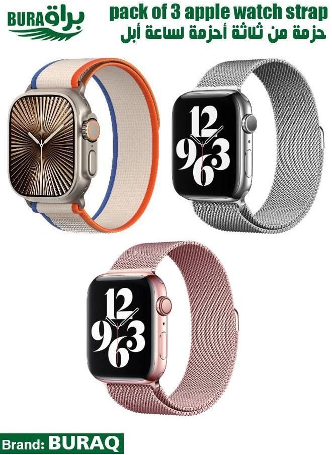 Apple Watch Band Strap For Apple Watch Ultra 2/Ultra 49mm, Series 10 46mm, 9/8/7 45mm, SE2/SE/6/5/4 44mm, 3/2/1 42mm