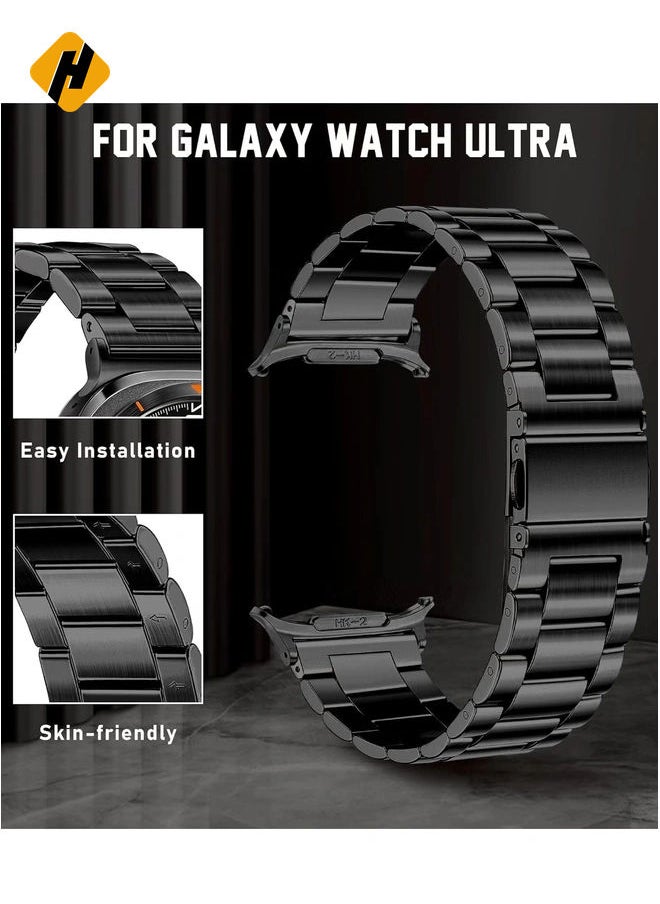 Samsung Galaxy Watch Ultra 47mm Band for Men Women, Solid Business Stainless Steel Metal Bands for Samsung Galaxy Watch Ultra 47mm