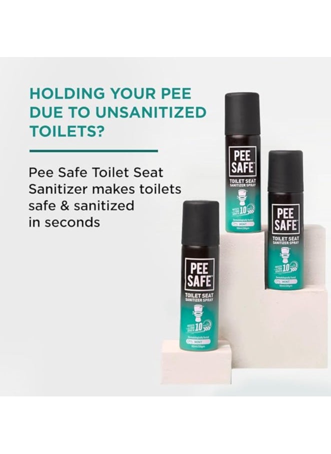 PEESAFE PEE SAFE Toilet Seat Sanitizer Mint Spray, 75 ml