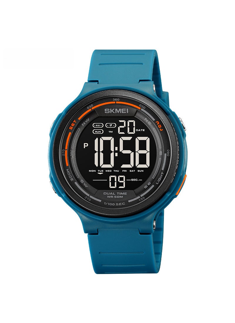 SKMEI Multifunctional Digital Watch Alarm Stopwatch Water Resistant Blue