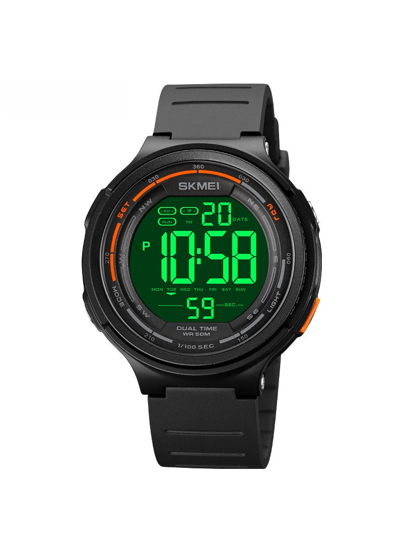 SKMEI Multifunctional Digital Watch Alarm Stopwatch Water Resistant Black