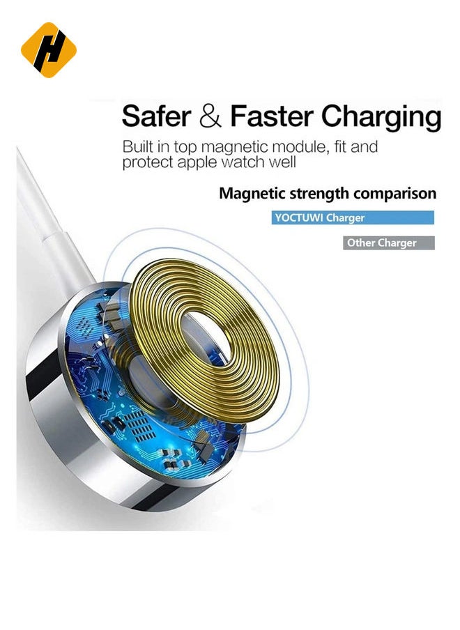 iWatch Charger Wireless Smart Watch Magnetic Charging Cable, [MFi Certified] Wireless Charging Pad Cord For Apple Watch Series 6/SE/5/4/3/2/1