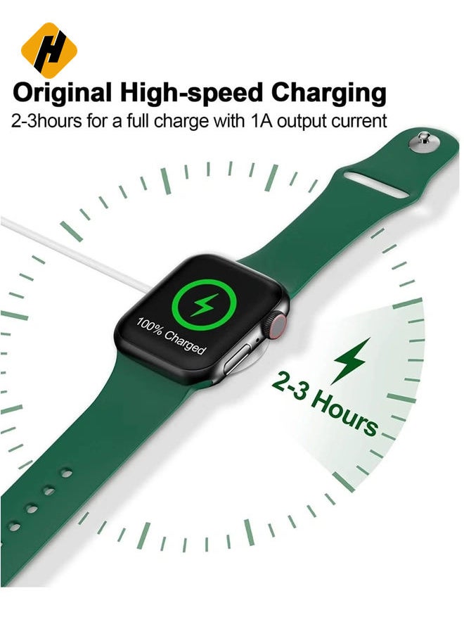 𝟐𝟎𝟐𝟐 𝐔𝐩𝐠𝐫𝐚𝐝𝐞𝐝 for Apple Watch Charger Magnetic Fast Charging Cable [Portable] Magnetic Wireless Charging Compatible with Apple Watch Series Ultra/8/7/6/SE/SE2/5/4/3/2/1-[3.3ft/1M] White