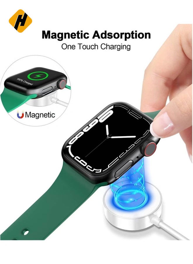 𝟐𝟎𝟐𝟐 𝐔𝐩𝐠𝐫𝐚𝐝𝐞𝐝 for Apple Watch Charger Magnetic Fast Charging Cable [Portable] Magnetic Wireless Charging Compatible with Apple Watch Series Ultra/8/7/6/SE/SE2/5/4/3/2/1-[3.3ft/1M] White