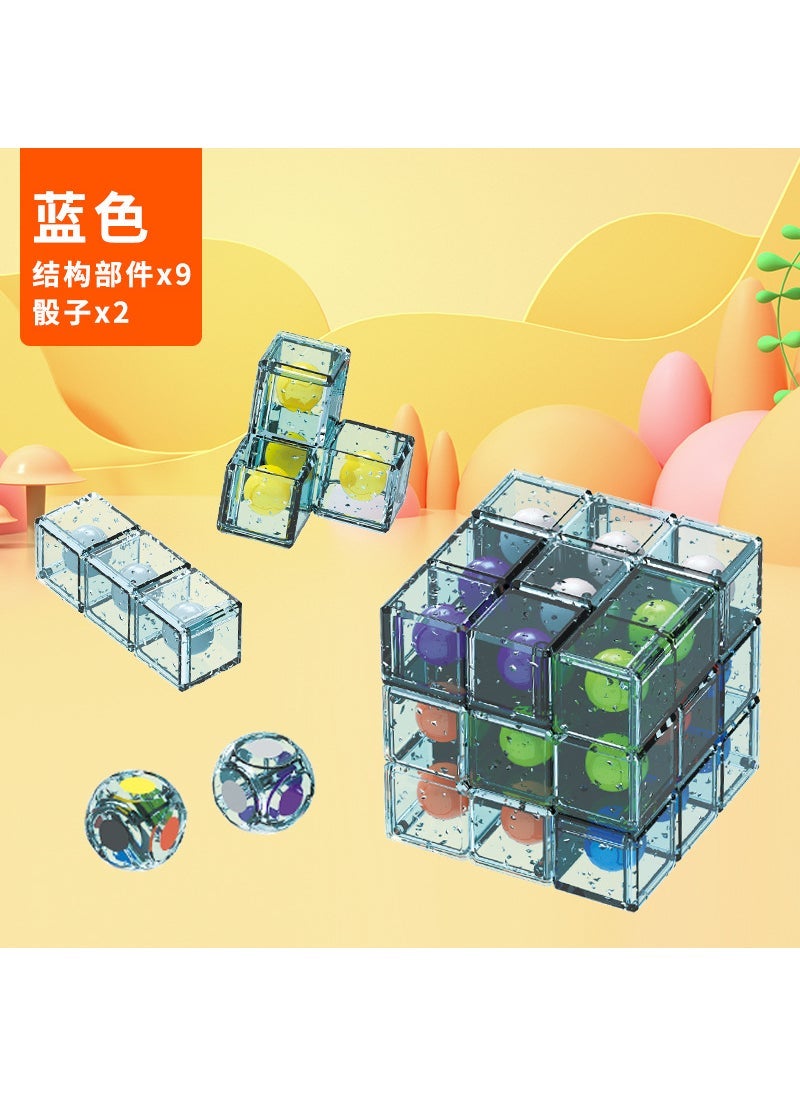 Cross-border creative decompression triangle gyro six-side rotating cube bean children's fingertip fun decompression cube delivery