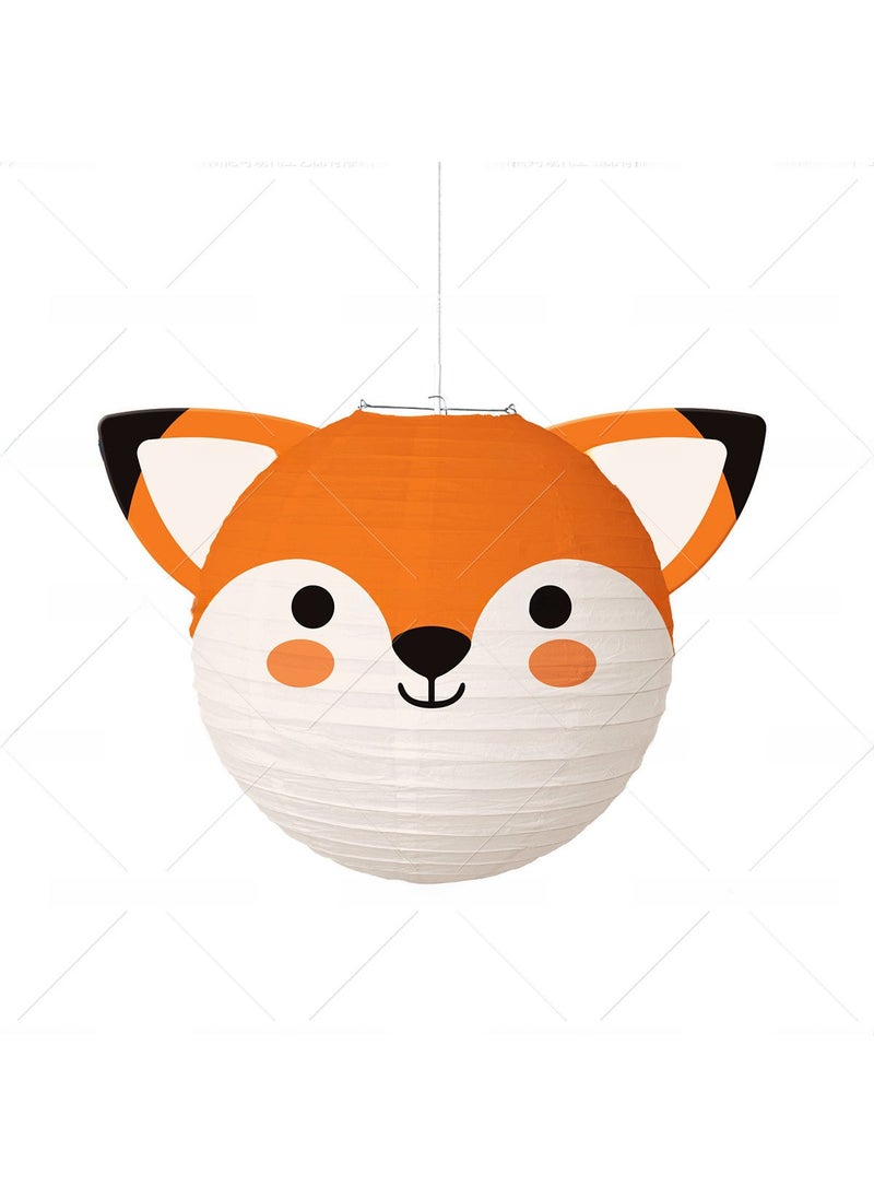 1 x 5 pcs Rabbit Lantern Cartoon Animal Mid-Autumn Festival DIY Paper Craft for Kids Fox
