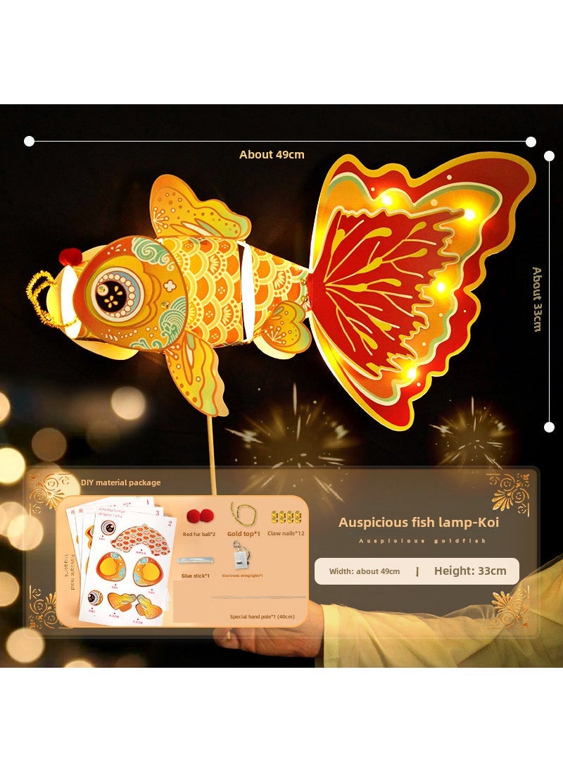 DIY Koi Lantern Kit for Kids New Year DL06005 auspicious fish lamp-Koi