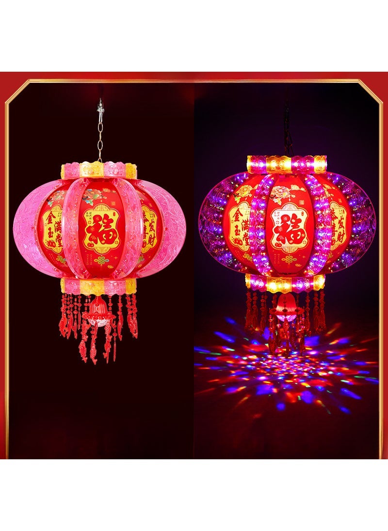 New Rotating LED Lantern Red Festival Ceiling Light 80# star and moon + magic ball lamp