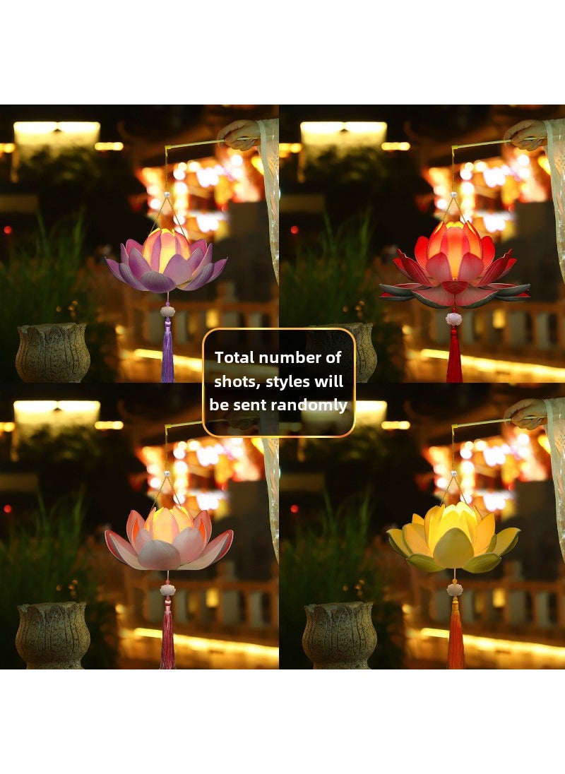 1 x 5 pcs Spring Festival Lotus Lantern DIY Kit The total number of shots and styles are sent randomly.