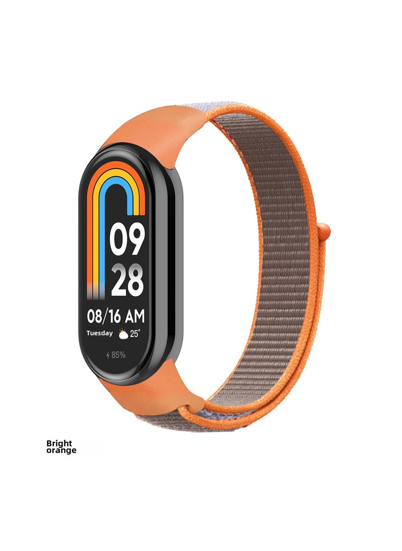 1 x 5 pcs Nylon Loop Strap for Xiaomi Mi Band 9/8 23# bright orange