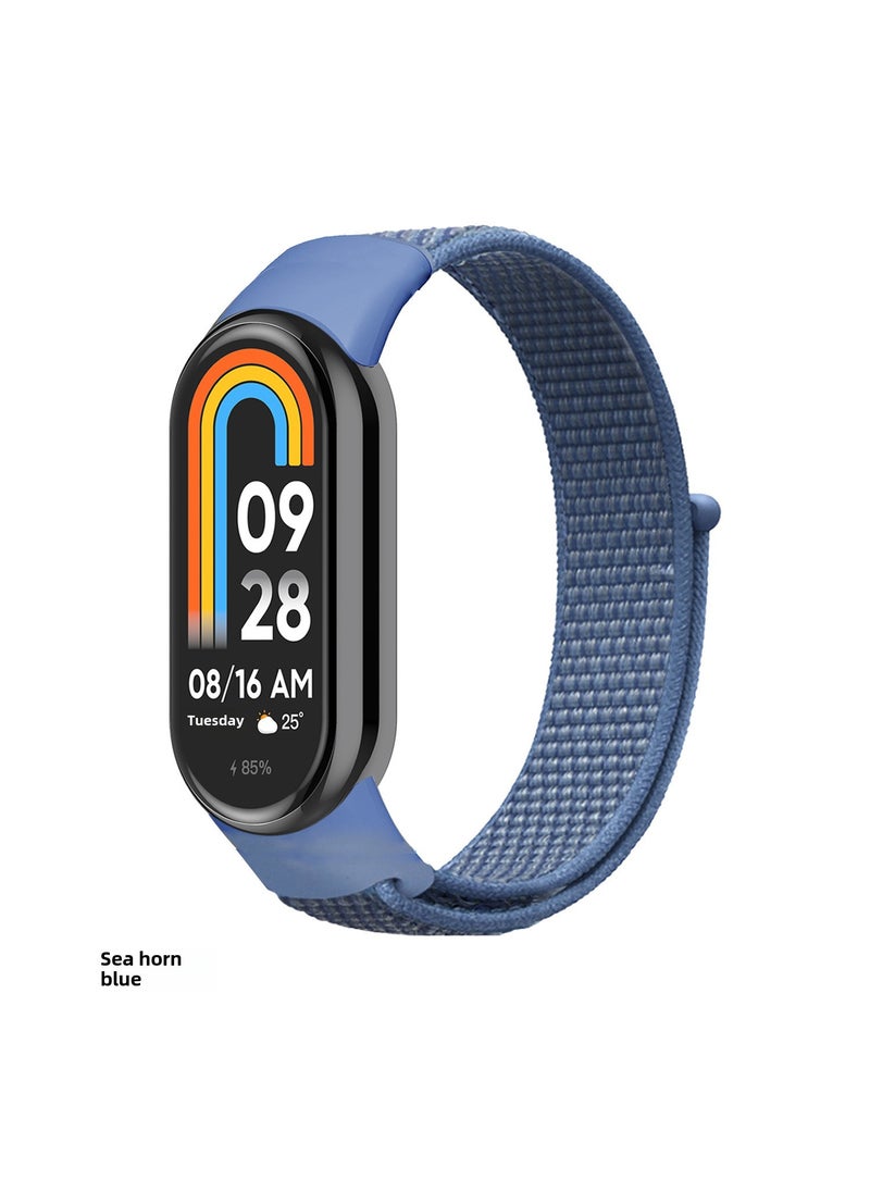 1 x 5 pcs Nylon Loop Strap for Xiaomi Mi Band 9/8 16# Cape Blue