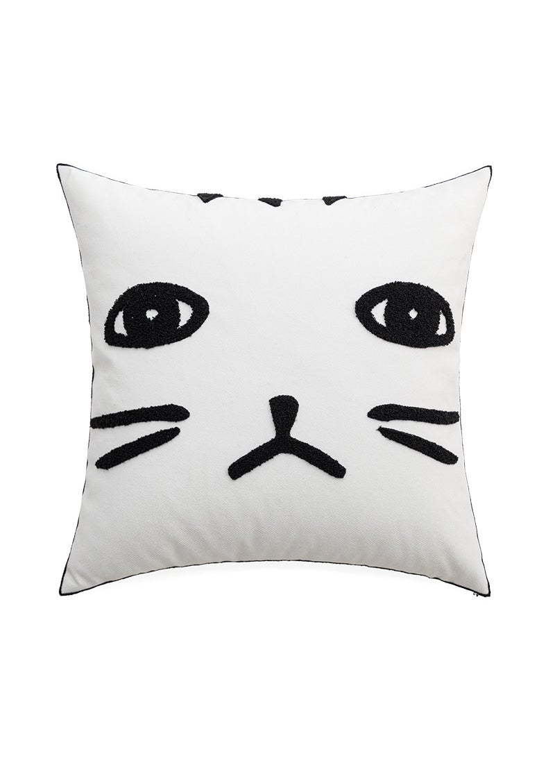 Nordic Boho Tassel Embroidered Cushion Cover Aggrieved cat