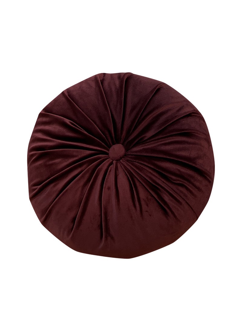 Round Pumpkin Pillow Velvet Cushion Wine red-pumpkin pillow