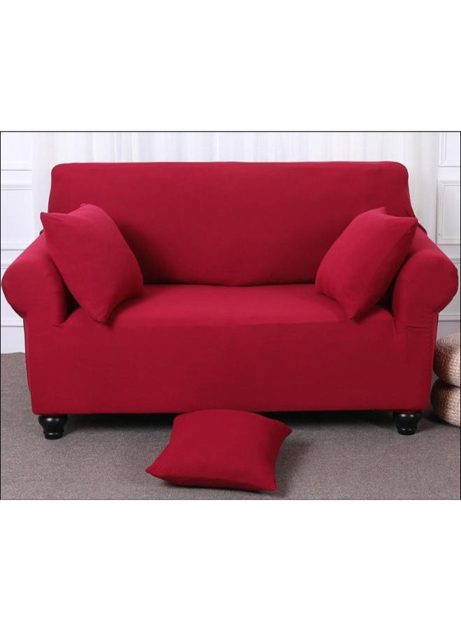 Modern Full Covered Sofa Slipcover With Pillocase Free Red 90 x 140cm