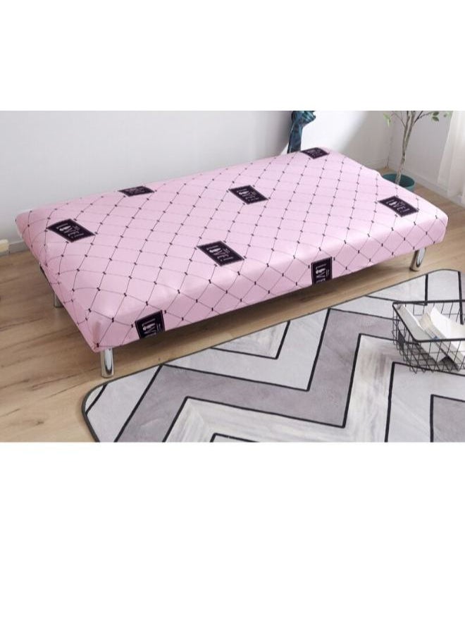 Simple Style Sweet Letter Print Stretchable Sofa Slipcover Pink/Black 160-185cm