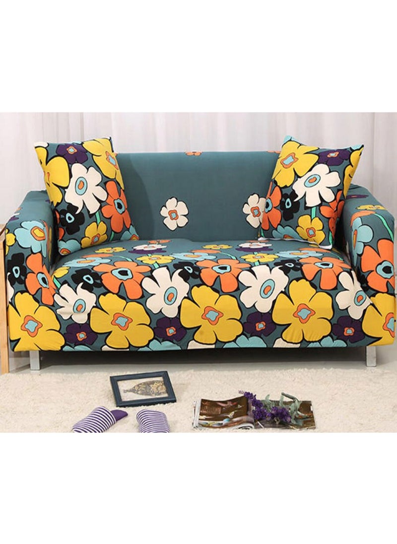 Floral Pattern Sofa Slipcover Multicolour