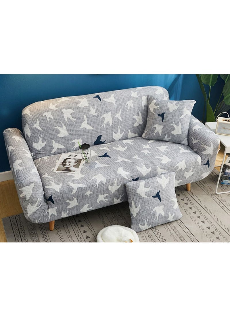 Friday Love Simple Style Sofa Slipcover Grey/White/Blue 90x140cm