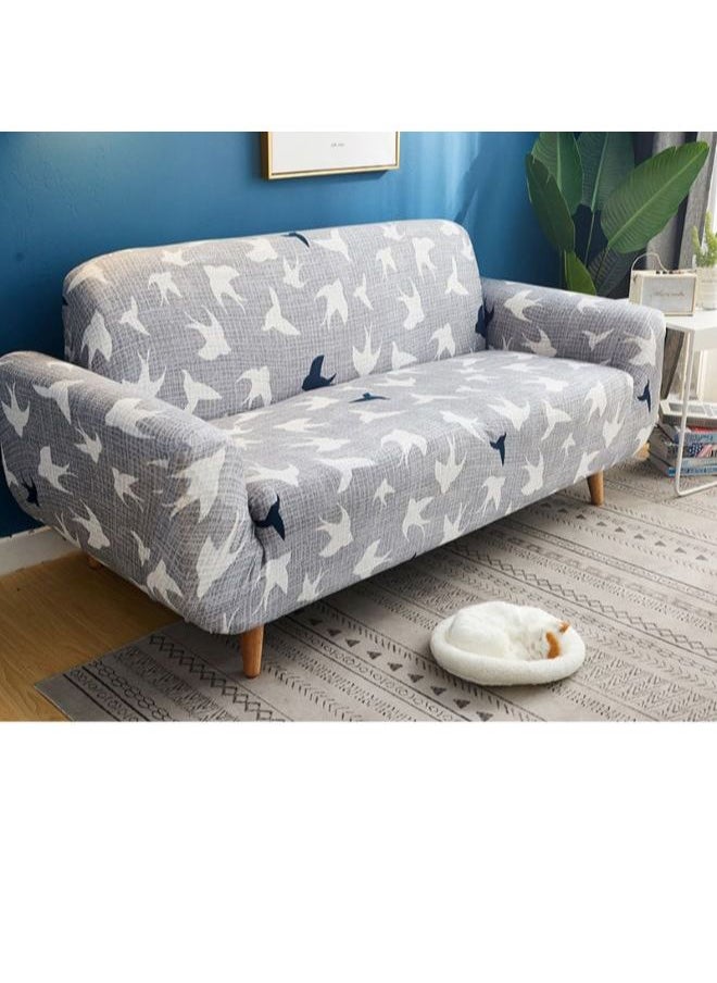 Friday Love Simple Style Sofa Slipcover Grey/White/Blue 90x140cm