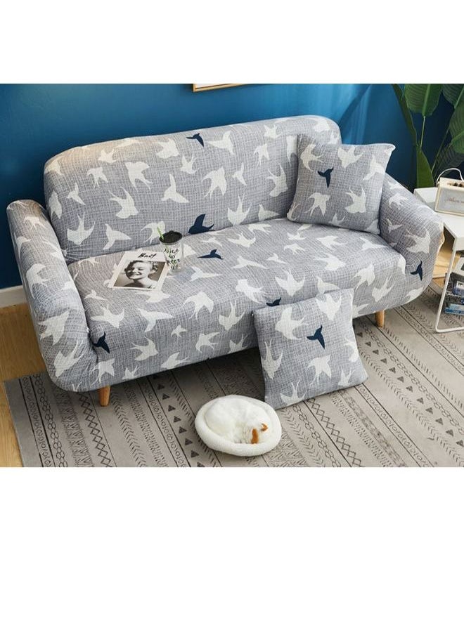 Friday Love Simple Style Sofa Slipcover Grey/White/Blue 90x140cm