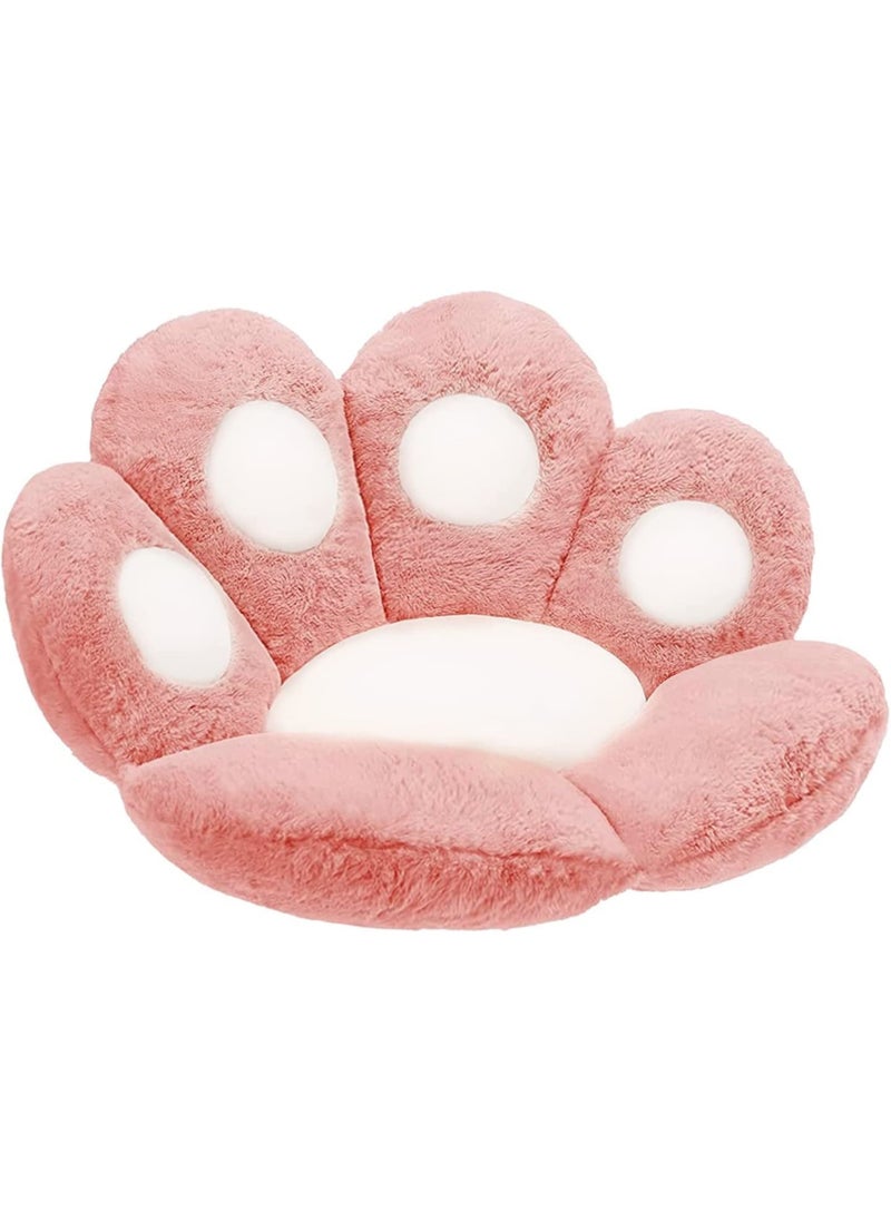 Cat Paw Cushion, Lazy Sofa Seat Cushion Plush Sofa Cushion, Floor Mat Office Chair Cushion Bear Claw Shape Comfortable and Cute Seat Cushion For Restaurant Bedroom, 70x60cm (Pink)