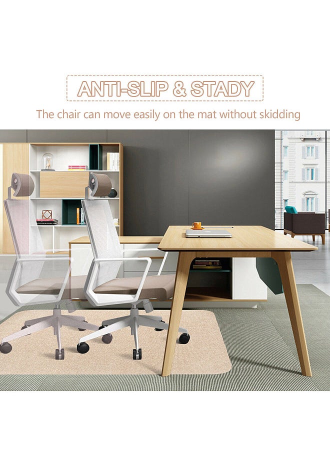 Floor Chair Mat, Adhesive Non-slip Office Home Desk Chair Mat, Carpet Floor Scratches Protector, Brown