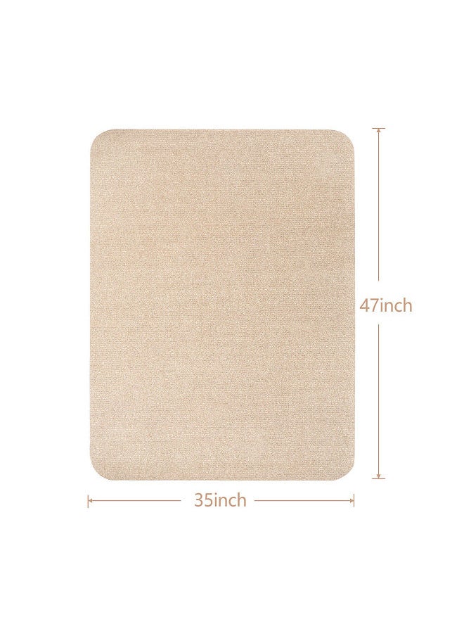 Floor Chair Mat, Adhesive Non-slip Office Home Desk Chair Mat, Carpet Floor Scratches Protector, Brown