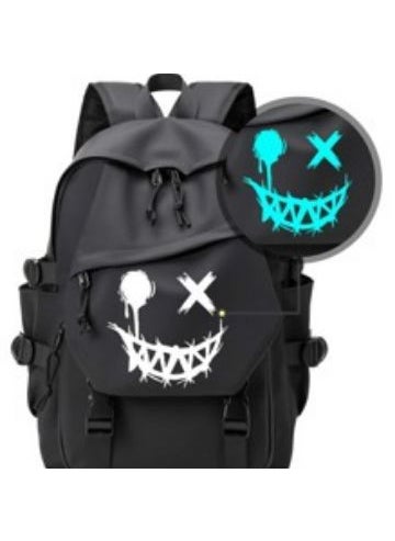 2023 Reflective Fashion College Backpack Smiley