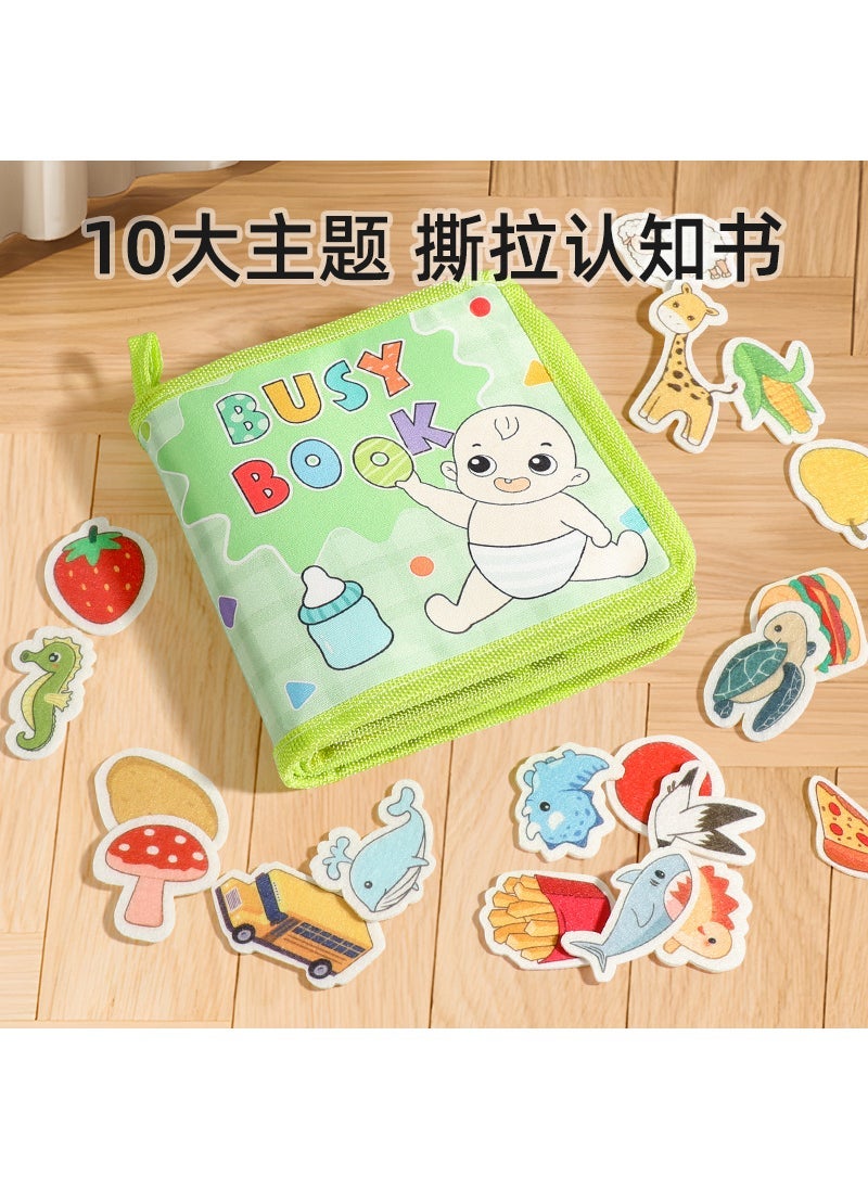 Tear-Resistant Baby Cloth Book Washable Cognitive tear-off book