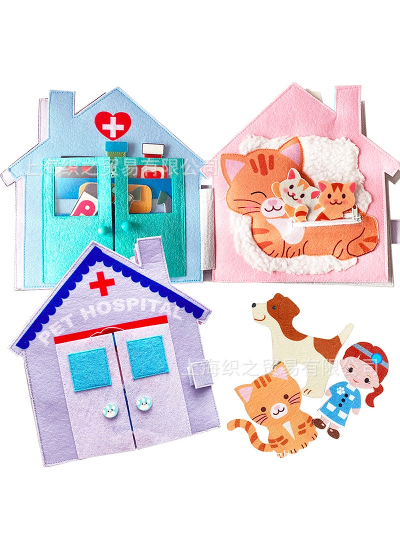 MOVEBO Felt Toy Pet Hospital Baby Cloth Book