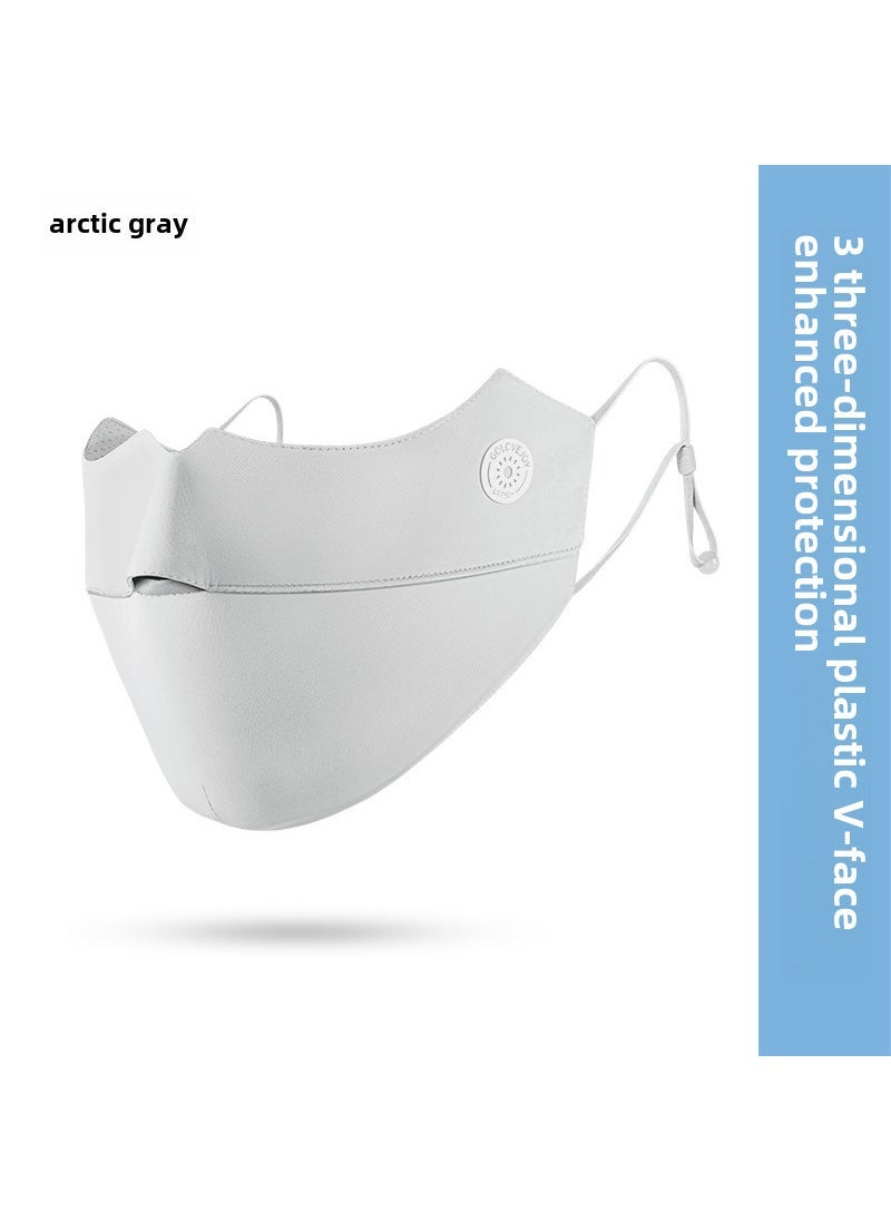 2024 Shading Mask Gradient Cooling Sun-Protective Breathable Women Stereo: Arctic Gray