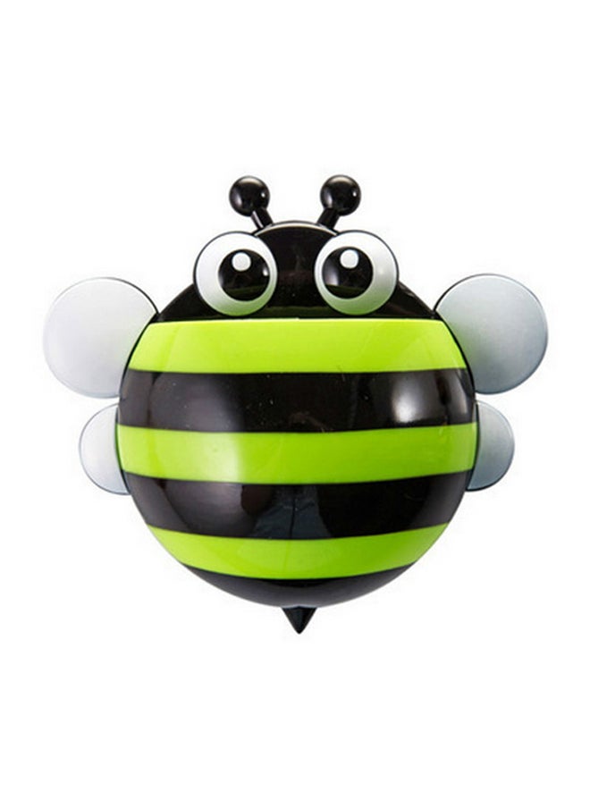 Cute Cartoon Bee Snail Strong Suction Cup Toothbrush Holder Green/Black/White 17x5.4x5centimeter