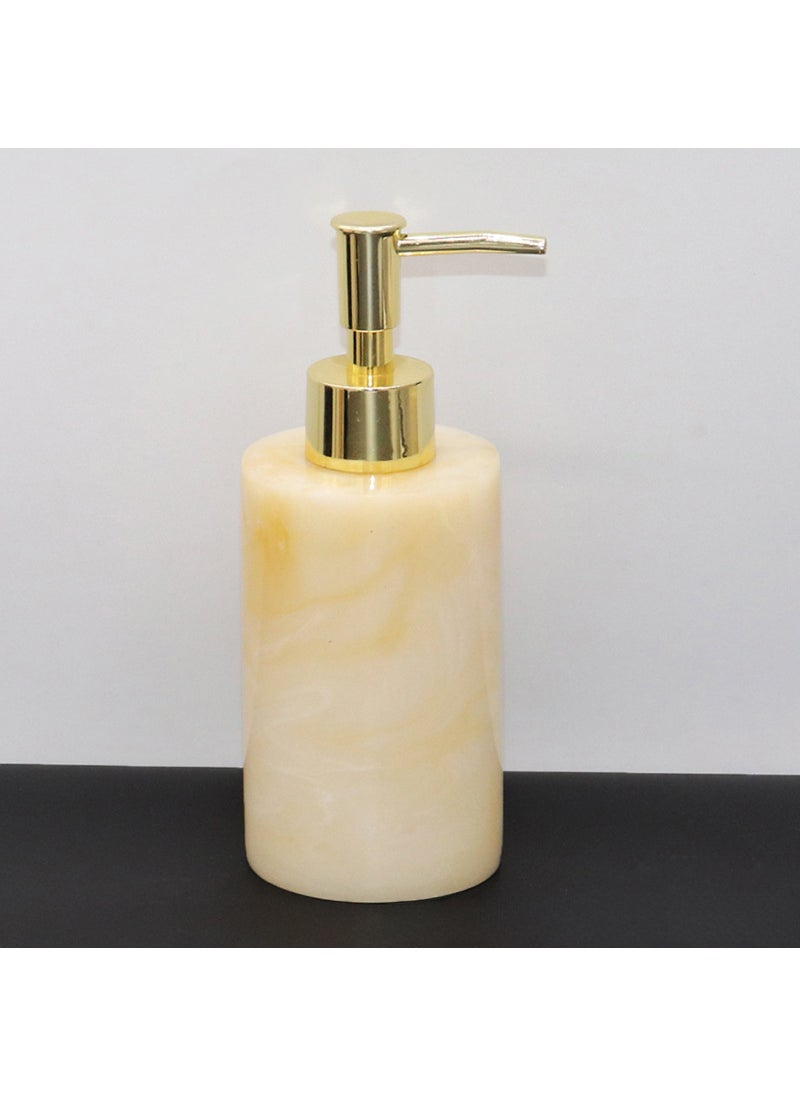 1 x 5 pcs European Resin Dispenser Bathroom Set Soap Shampoo Imitation jade color 260ml lotion bottle