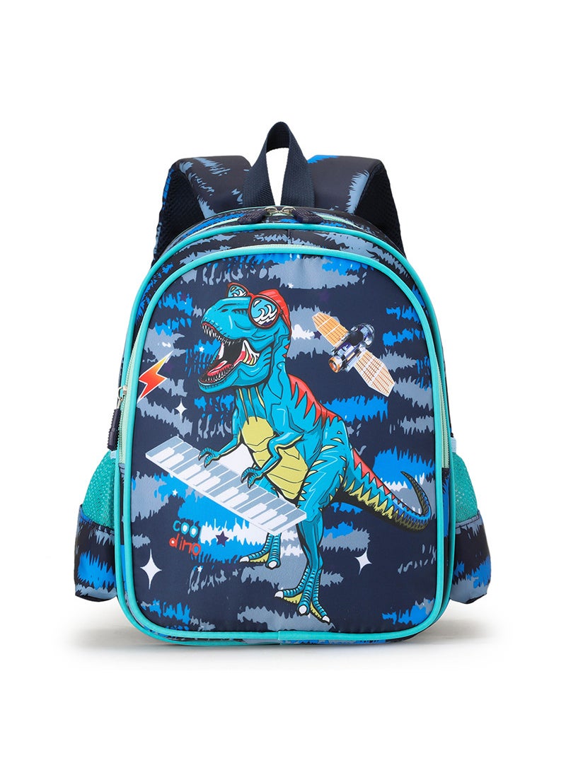 New Cartoon Kids Backpack Lightweight Dark blue dinosaur