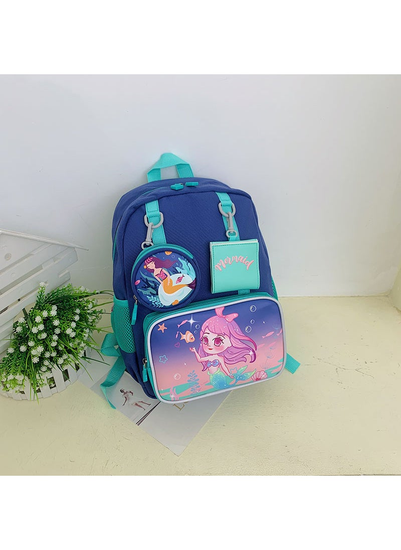 Kids Backpack Paw Patrol Cartoon for Ages 3-7 Mermaid-Blue