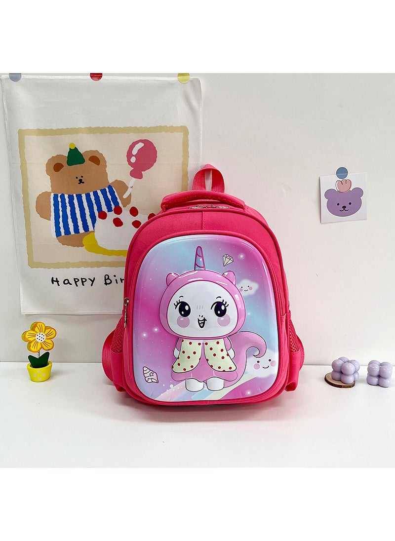 1 x 5 pcs Cute Cartoon Animal Kids Backpack EVA Oxford Pink