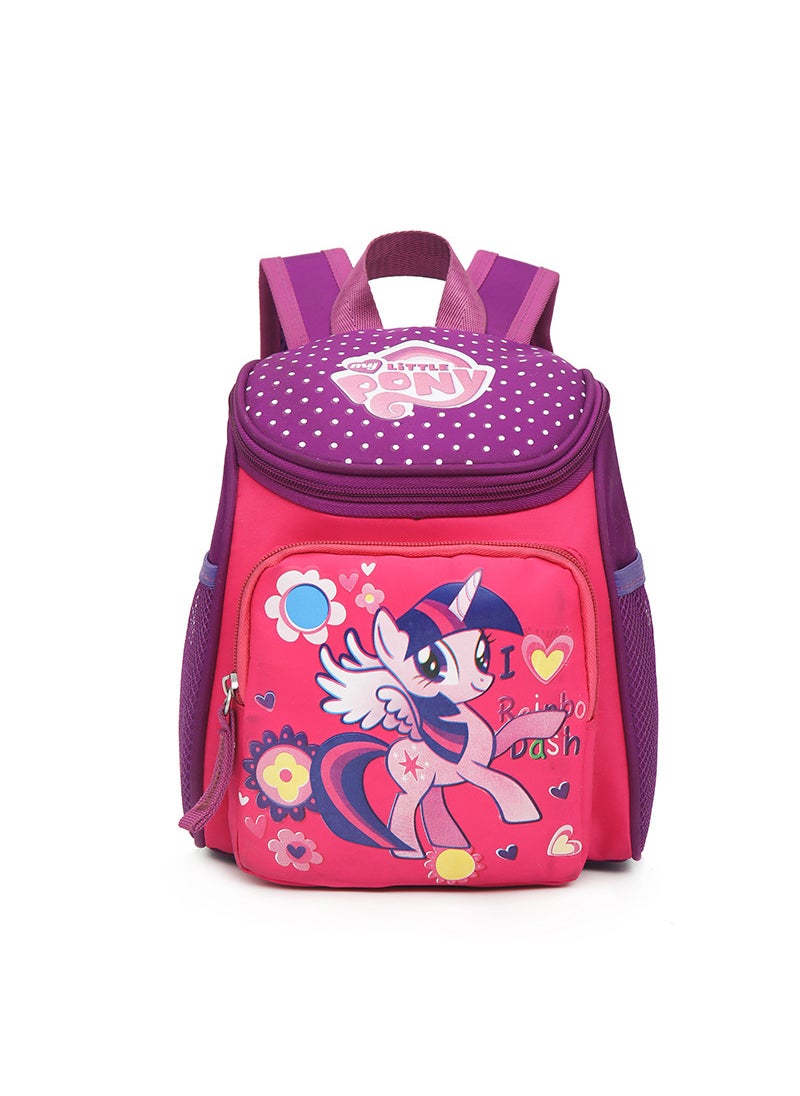 1 x 5 pcs 2023 Kids Cartoon Backpack for Snacks Purple Pony